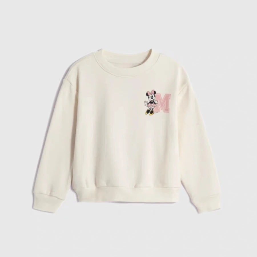 Baby Girl Cute Minnie Mouse Children Sweatshirt Spring Fall Clothing Tops Long-sleeved Loose Fashion Cartoon Girl Hoodies O-neck